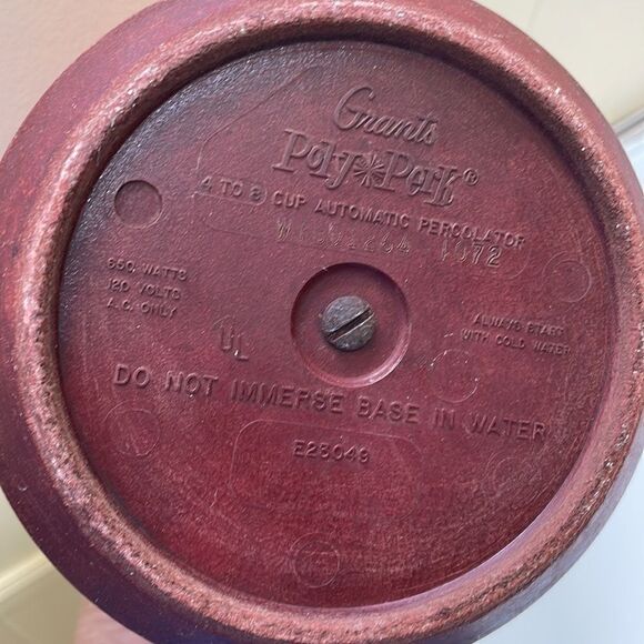 VINTAGE 70s‎ REGAL POLY PERK PERCOLATOR IN RED - Picture 6 of 6